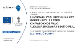 A Horváth Zsalutechnika Kft. modern üzleti és termelési kihívásokhoz való alkalmazkodását segítő fejlesztések